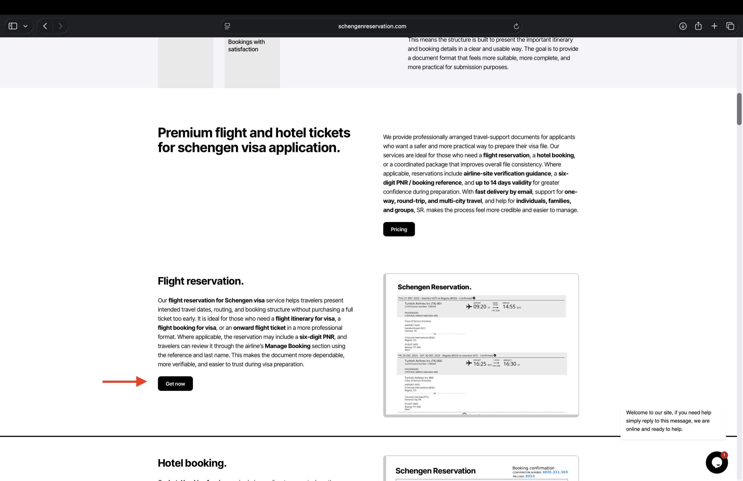 select-dummy-flight-booking-plan-from-SR-homepage