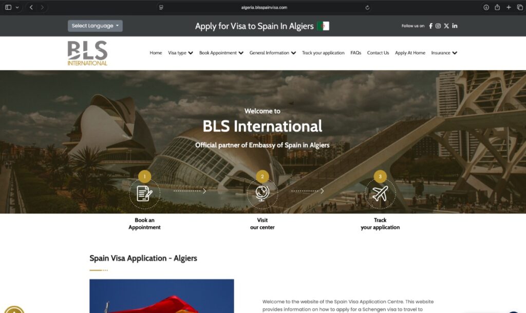 applying-spanish-schengen-visa-from-algeria-using-BLS-international