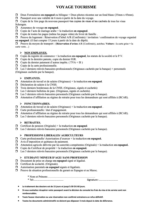 required-documents-checklist-for-spanish-visa-for-morocco-citizen