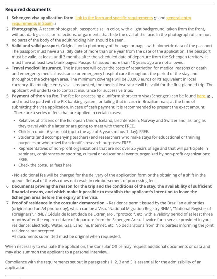 spain-visa-required-documents-list-for-brazil-citizens