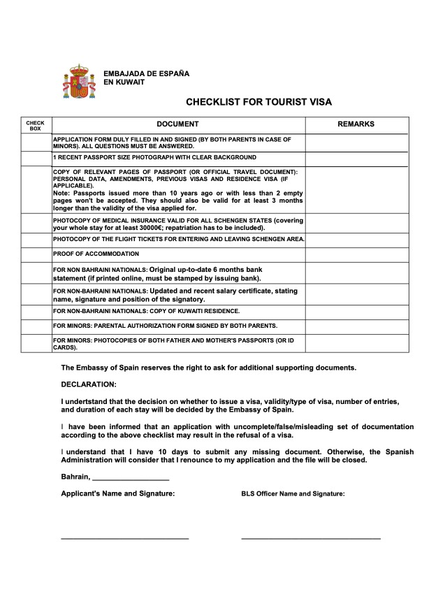 spanish-schengen-visa-required-documents-from-bahrain