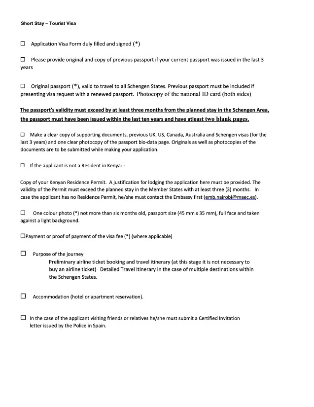 ultimate-documents-required-for-apply-spanish-schengen-visa-from-kenya