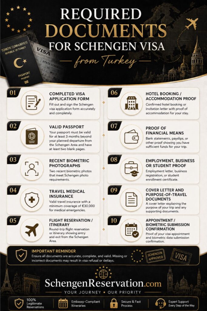 required-documents-list-for schengen-visa-application-from-turkey