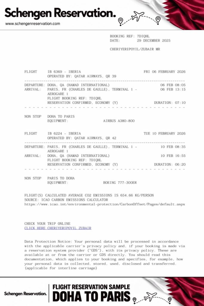 flight-reservation-sample-for-schengen-visa-from-qatar